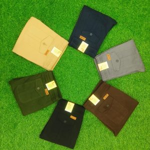 Six pockets Branded cotton trousers